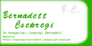 bernadett csepregi business card